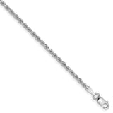 10k White Gold 2mm Diamond-cut Rope Chain-WBC-10K016W-8