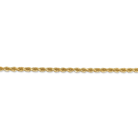 14k 2.25mm D/C Rope with Lobster Clasp Chain-WBC-018L-18