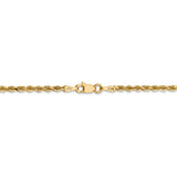 14k 2.25mm D/C Rope with Lobster Clasp Chain-WBC-018L-7