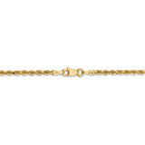 14k 2.25mm D/C Rope with Lobster Clasp Chain-WBC-018L-30