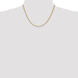14k 2.25mm D/C Rope with Lobster Clasp Chain-WBC-018L-18