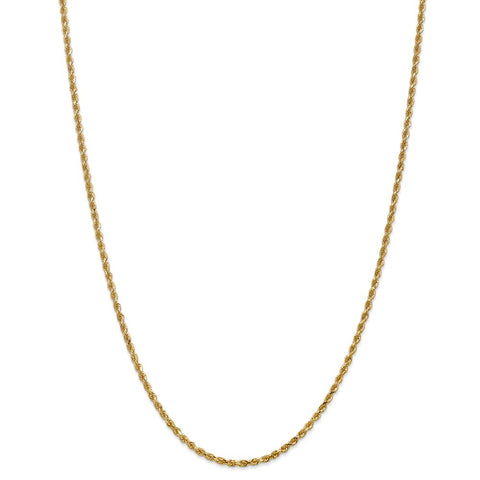 14k 2.25mm D/C Rope with Lobster Clasp Chain-WBC-018L-20