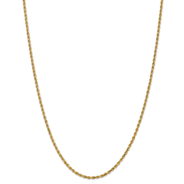 14k 2.25mm D/C Rope with Lobster Clasp Chain-WBC-018L-36