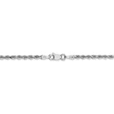 10k White Gold 2.25mm Diamond-cut Rope Chain-WBC-10K018W-8