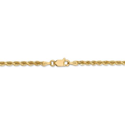 14k 2.75mm Diamond-cut Rope with Lobster Clasp Chain-WBC-021L-30