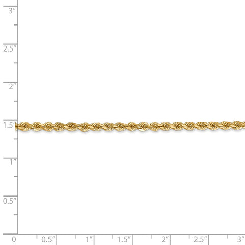 14k 2.75mm Diamond-cut Rope with Lobster Clasp Chain-WBC-021L-8