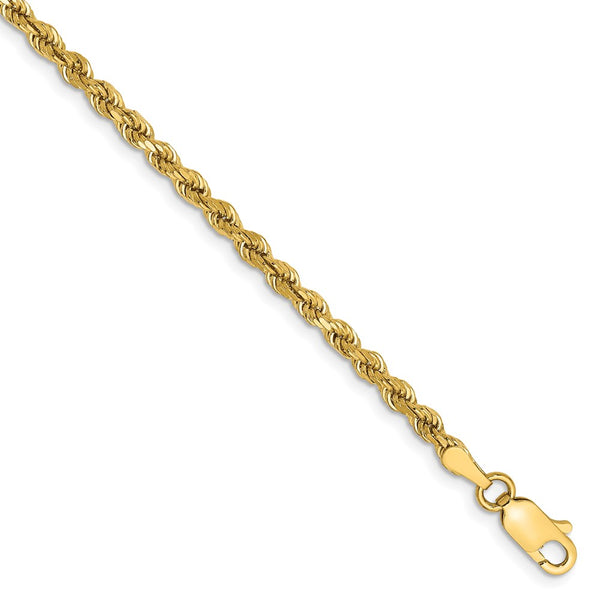 14k 2.75mm Diamond-cut Rope with Lobster Clasp Chain-WBC-021L-9