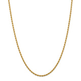 14k 2.75mm Diamond-cut Rope with Lobster Clasp Chain-WBC-021L-28