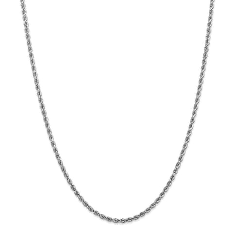 14k White Gold 2.75mm D/C Rope with Lobster Clasp Chain-WBC-021W-18