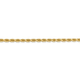 14k 3mm D/C Rope with Lobster Clasp Chain-WBC-023L-16