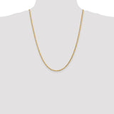 14k 3mm D/C Rope with Lobster Clasp Chain-WBC-023L-24