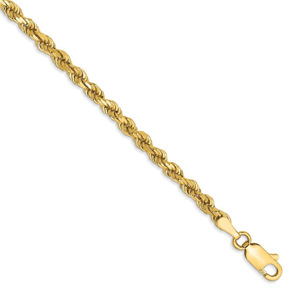 14k 3mm D/C Rope with Lobster Clasp Chain-WBC-023L-7