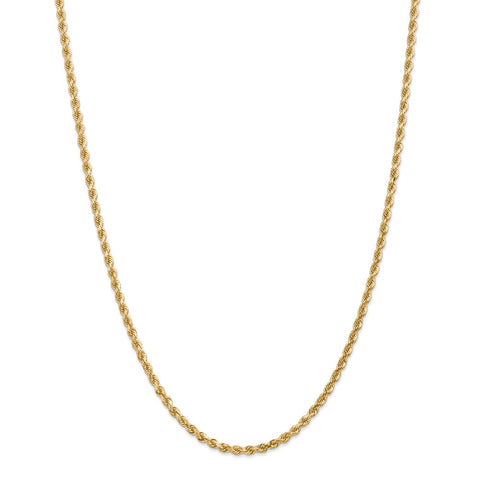 14k 3mm D/C Rope with Lobster Clasp Chain-WBC-023L-18