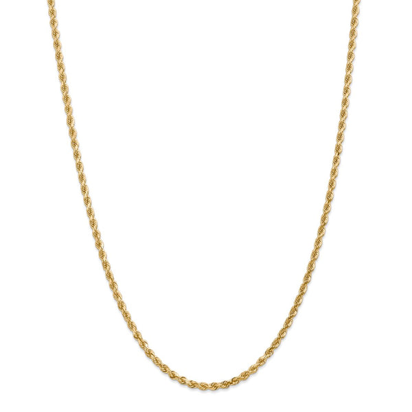 14k 3mm D/C Rope with Lobster Clasp Chain-WBC-023L-16