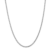 14k White Gold 3mm D/C Rope with Lobster Clasp Chain-WBC-023W-22
