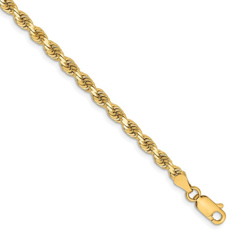 14k 3.25mm D/C Rope with Lobster Clasp Chain-WBC-024L-8