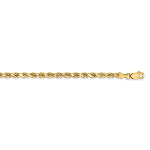14k 3.25mm D/C Rope with Lobster Clasp Chain-WBC-024L-24