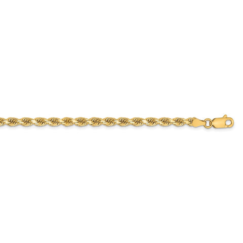 14k 3.25mm D/C Rope with Lobster Clasp Chain-WBC-024L-20