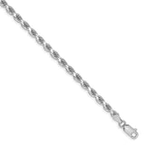 14k White Gold 3.25mm D/C Rope with Lobster Clasp Chain-WBC-024W-8