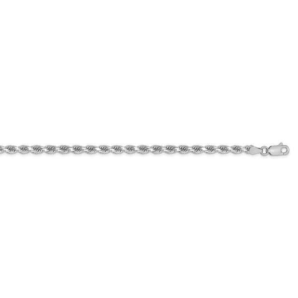 10k White Gold 3.25mm Diamond-cut Rope Chain-WBC-10K024W-7