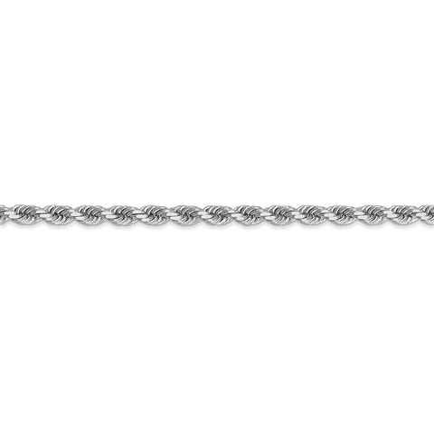 14k White Gold 3.5mm D/C Rope with Lobster Clasp Chain-WBC-025W-20