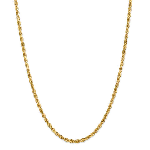 14k 4mm D/C Rope with Lobster Clasp Chain-WBC-030L-36