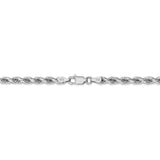 14k White Gold 4mm D/C Rope with Lobster Clasp Chain-WBC-030W-9