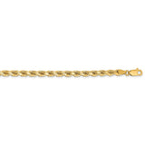 14K 4.25mm D/C Rope with Lobster Clasp Chain-WBC-033L-24