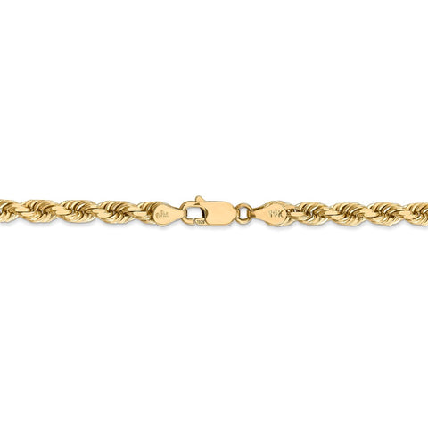 14k 4.5mm D/C Rope with Lobster Clasp Chain-WBC-035L-24