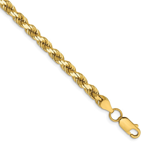 14k 4.5mm D/C Rope with Lobster Clasp Chain-WBC-035L-8