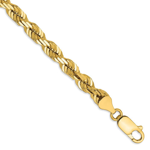 14k 5.5mm D/C Rope with Lobster Clasp Chain-WBC-040L-8