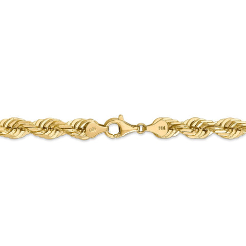 14K 7mm  D/C Rope with Fancy Lobster Clasp Chain-WBC-050-20