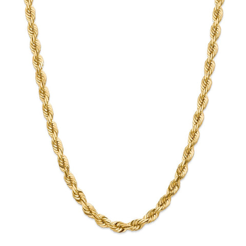 14K 7mm  D/C Rope with Fancy Lobster Clasp Chain-WBC-050-22
