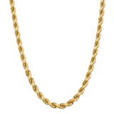 14K 8mm  D/C Rope with Fancy Lobster Clasp Chain-WBC-060-24