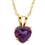 14K Yellow 6x6 mm Heart Amethyst Solitaire 18" Necklace-69025:61149:P-ST-WBC