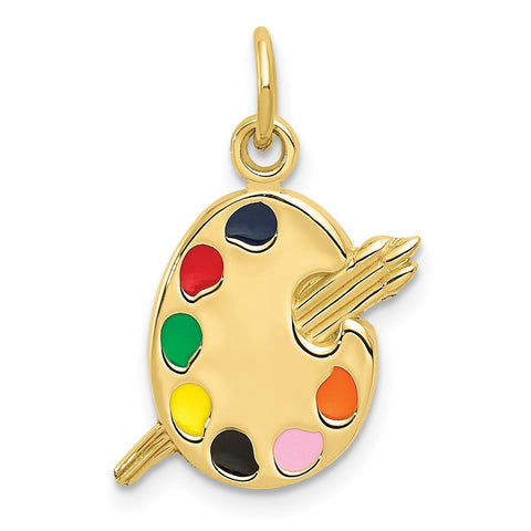 10k Enameled Artist Palette Charm-WBC-10A0179