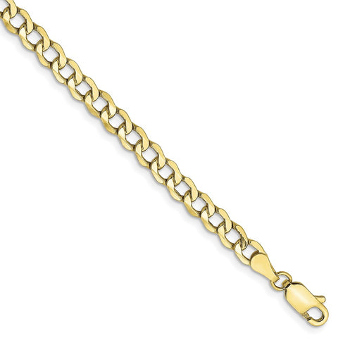 10k 4.3mm Semi-Solid Curb Link Chain-WBC-10BC107-8