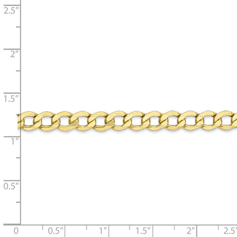 10k 5.25mm Semi-Solid Curb Link Chain-WBC-10BC108-8