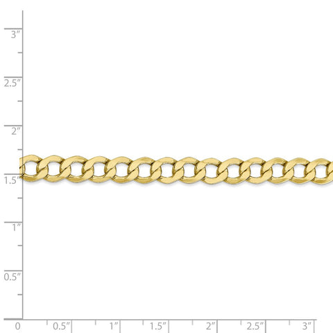 10k 6.5mm Semi-Solid Curb Link Chain-WBC-10BC109-8