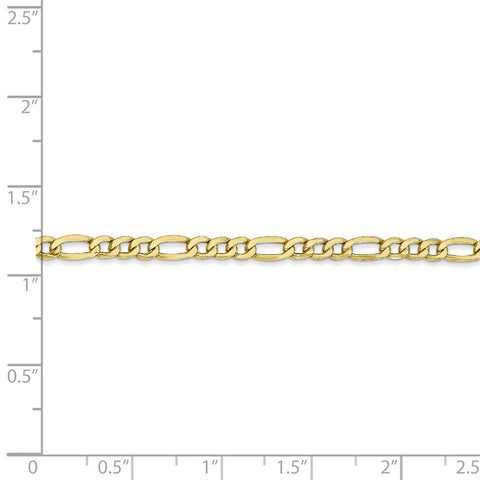 10k 3.5mm Semi-Solid Figaro Chain-WBC-10BC93-24