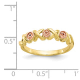 10k Tri-color Black Hills Gold Rose Ring-WBC-10BH643