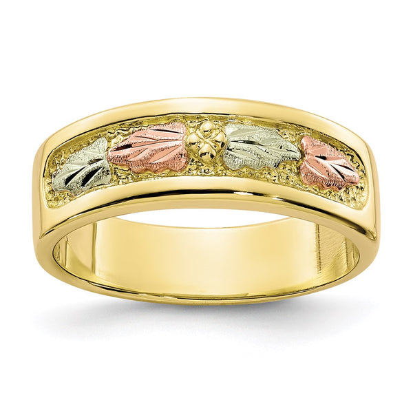 10k Tri-color Black Hills Gold Ring-WBC-10BH660