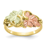 10k Tri-color Black Hills Gold Flower Ring-WBC-10BH664