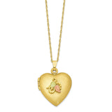 10K w/12k Accents and 14k Gold-filled Chain Black Hills Locket-WBC-10BH673-18