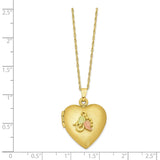 10K w/12k Accents and 14k Gold-filled Chain Black Hills Locket-WBC-10BH673-18
