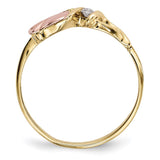 10k Tri-Color Black Hills Gold Diamond Ring-WBC-10BH702