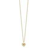 10k Tri-Color Black Hills Gold Heart Garnet Necklace-WBC-10BH723-18