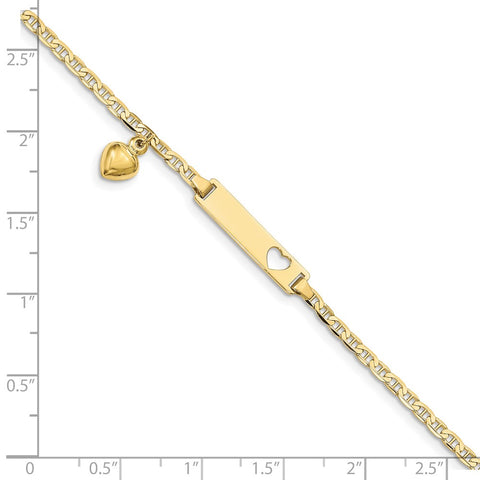 10k Flat Anchor Link ID Bracelet-WBC-10BID101-6