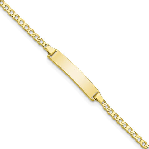 10k Flat Curb Link ID Bracelet-WBC-10BID103-6