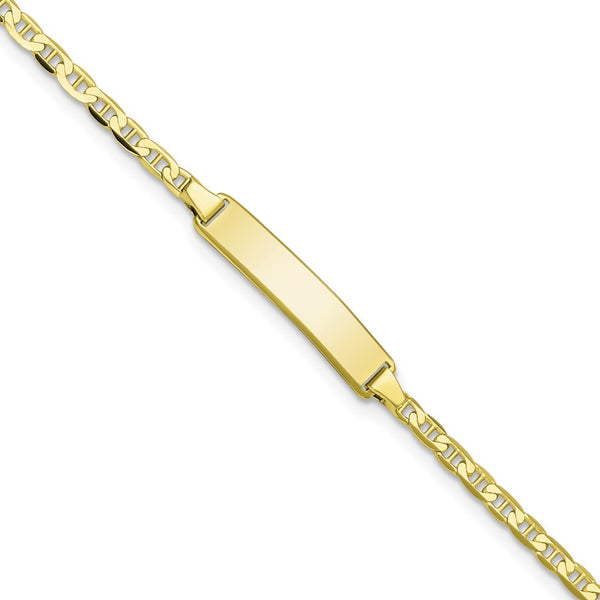 10k Flat Anchor Link ID Bracelet-WBC-10BID104-6